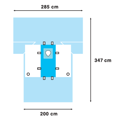 Coverline Покриття для хірургії стегна 285/200 х 347 см